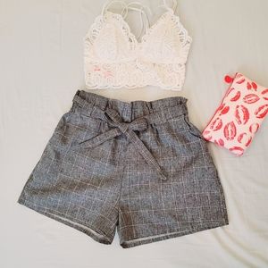 High-waisted shorts